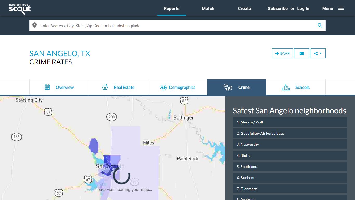 San Angelo Crime Rates and Statistics - NeighborhoodScout